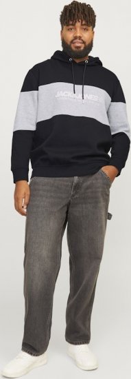 Jack & Jones LEGACY 2 Color Hoodie Black - Sweaters & hoodies - Sweaters & Hoodies Grote Maten Heren