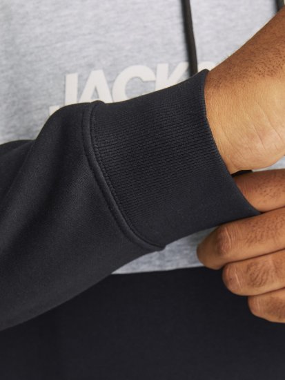 Jack & Jones LEGACY 2 Color Hoodie Black - Sweaters & hoodies - Sweaters & Hoodies Grote Maten Heren