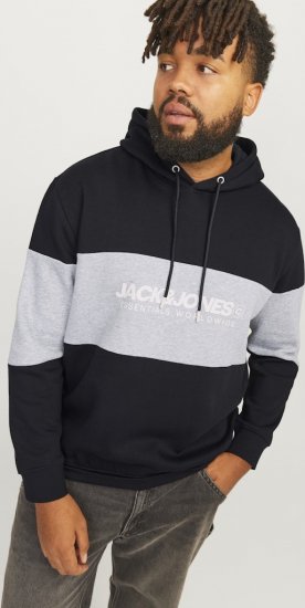 Jack & Jones LEGACY 2 Color Hoodie Black - Sweaters & hoodies - Sweaters & Hoodies Grote Maten Heren