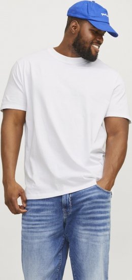 Jack & Jones BRADLEY T-Shirt White - T-shirts - Grote Maten T-shirts Heren