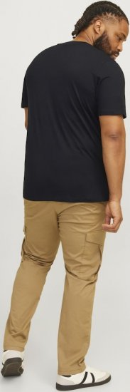 Jack & Jones CALEB VARSITY O-Neck T-Shirt Black - T-shirts - Grote Maten T-shirts Heren