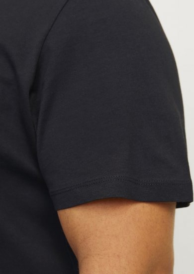 Jack & Jones CALEB VARSITY O-Neck T-Shirt Black - T-shirts - Grote Maten T-shirts Heren