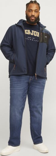 Jack & Jones CALEB VARSITY O-Neck T-Shirt Navy Blazer - T-shirts - Grote Maten T-shirts Heren