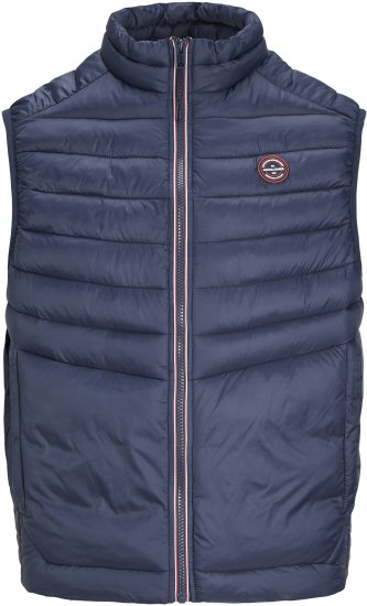 Jack & Jones SPRINT True Red Stitches BODYWARMER Navy Blazer - Jassen - Grote Maten Herenjassen