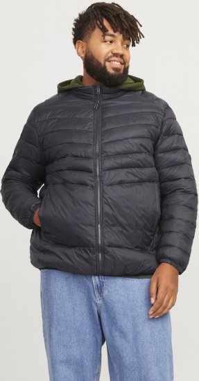 Jack & Jones SPRINT Quilted Collar Jacket Black - Jassen - Grote Maten Herenjassen