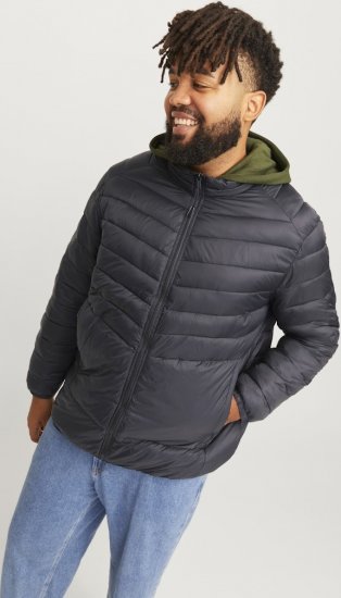 Jack & Jones SPRINT Quilted Collar Jacket Black - Jassen - Grote Maten Herenjassen