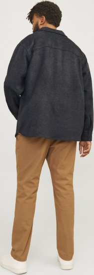 Jack & Jones BRADLEY OLLIE Overshirt LS Black - Hemden - Overhemden Grote Maten Heren