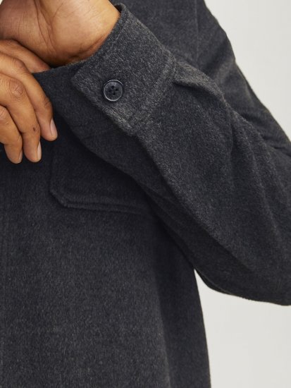 Jack & Jones BRADLEY OLLIE Overshirt LS Black - Hemden - Overhemden Grote Maten Heren
