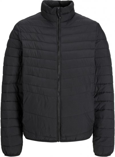 Jack & Jones STATE Puffer Jacket With Collar Black - Jassen - Grote Maten Herenjassen