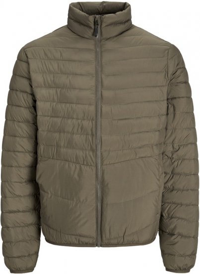Jack & Jones STATE Puffer Jacket With Collar Brown - Jassen - Grote Maten Herenjassen