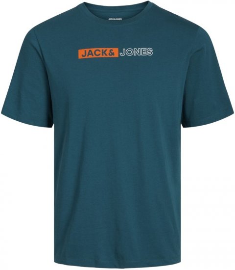Jack & Jones CORP Logo Play 5 T-Shirt Deep Teal - T-shirts - Grote Maten T-shirts Heren