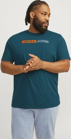 Jack & Jones CORP Logo Play 5 T-Shirt Deep Teal - T-shirts - Grote Maten T-shirts Heren