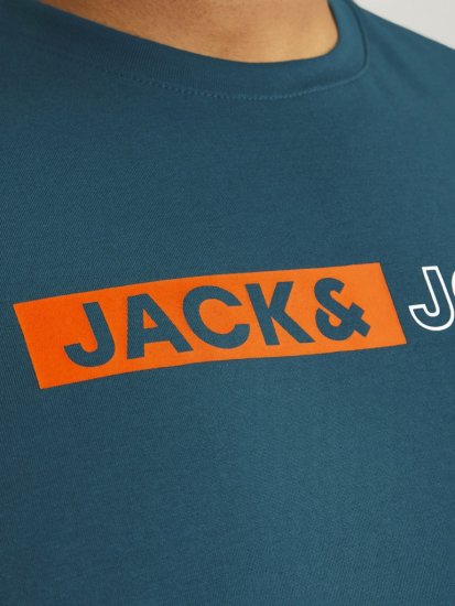 Jack & Jones CORP Logo Play 5 T-Shirt Deep Teal - T-shirts - Grote Maten T-shirts Heren