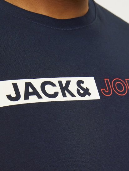 Jack & Jones CORP Logo Play 5 T-Shirt Navy Blazer - T-shirts - Grote Maten T-shirts Heren
