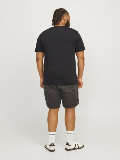 Jack & Jones JJSKULL ROCK T-Shirt Black - T-shirts - Grote Maten T-shirts Heren