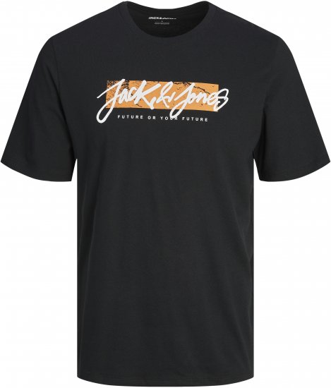 Jack & Jones TILEY T-Shirt Black - T-shirts - Grote Maten T-shirts Heren