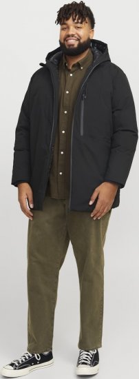Jack & Jones PAYNE Windproof Parka Black - Jassen - Grote Maten Herenjassen