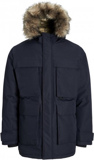 Jack & Jones STAR Parka Dark Navy - Jassen - Grote Maten Herenjassen