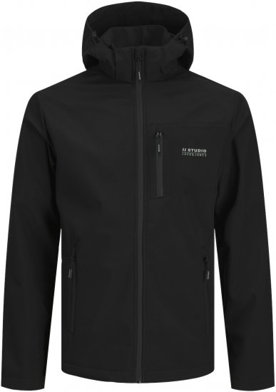 Jack & Jones JJTAYLOR Softshell Jacket Black - Jassen - Grote Maten Herenjassen