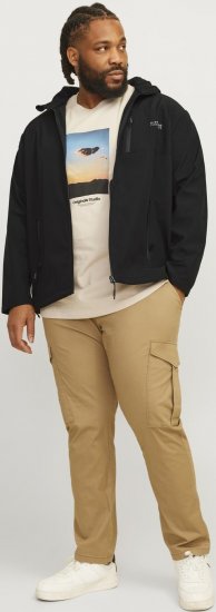 Jack & Jones JJTAYLOR Softshell Jacket Black - Jassen - Grote Maten Herenjassen