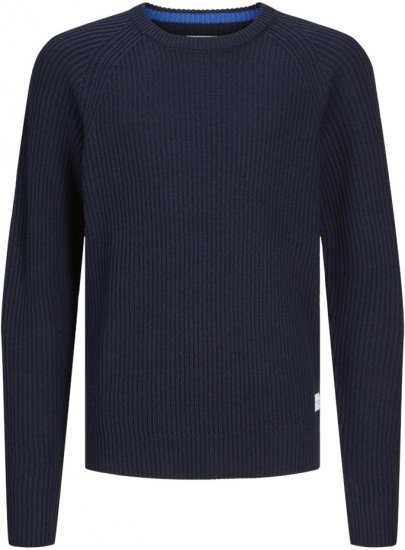 Jack & Jones PANNEL Knitted Sweater Navy Blazer - Sweaters & Hoodies - Sweaters & Hoodies Grote Maten Heren