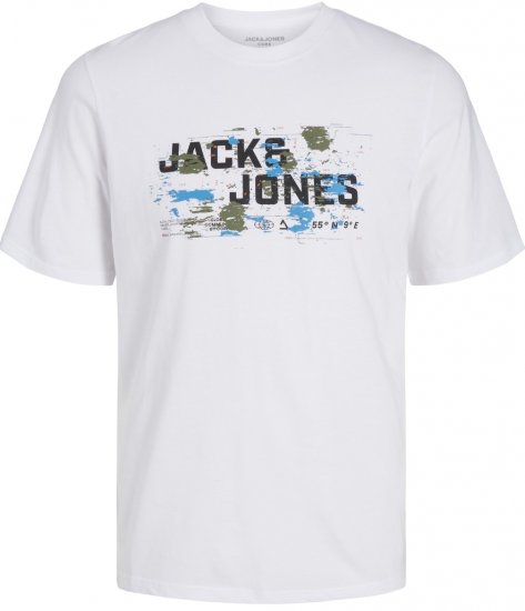 Jack & Jones JCOOUTDOOR LOGO T-Shirt White - T-shirts - Grote Maten T-shirts Heren