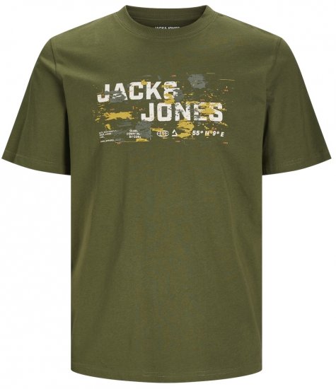 Jack & Jones JCOOUTDOOR LOGO T-Shirt Cypress - T-shirts - Grote Maten T-shirts Heren