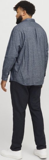 Jack & Jones NORRIS Flannel Long Sleeve Shirt Navy Blazer - Hemden - Overhemden Grote Maten Heren