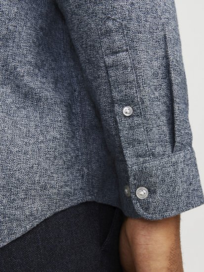 Jack & Jones NORRIS Flannel Long Sleeve Shirt Navy Blazer - Hemden - Overhemden Grote Maten Heren