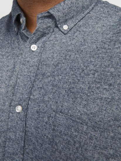 Jack & Jones NORRIS Flannel Long Sleeve Shirt Navy Blazer - Hemden - Overhemden Grote Maten Heren
