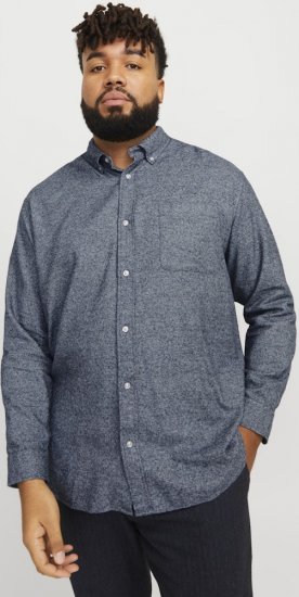 Jack & Jones NORRIS Flannel Long Sleeve Shirt Navy Blazer - Hemden - Overhemden Grote Maten Heren