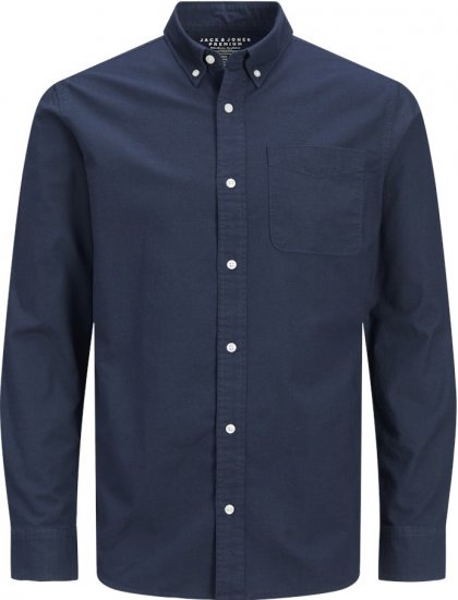 Jack & Jones Brook Oxford Long Sleeve Shirt Navy Blazer - Hemden - Overhemden Grote Maten Heren
