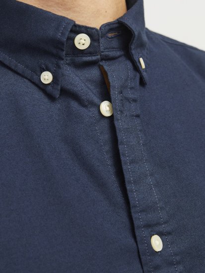 Jack & Jones Brook Oxford Long Sleeve Shirt Navy Blazer - Hemden - Overhemden Grote Maten Heren
