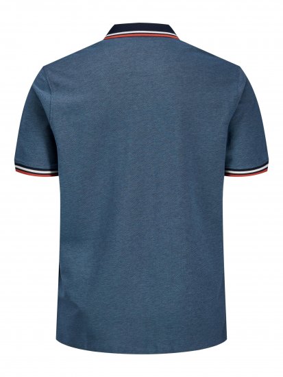 Jack & Jones Paulos Polo Denim Blue - Polo shirts - Grote Maten Poloshirts Heren