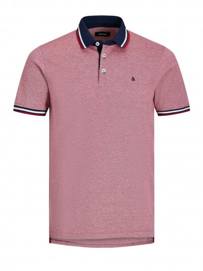Jack & Jones Paulos Polo Rio Red - Polo shirts - Grote Maten Poloshirts Heren