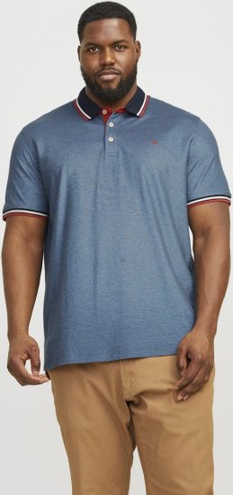 Jack & Jones PAULOS Short Sleeve Polo Denim Blue/PS - Polo shirts - Grote Maten Poloshirts Heren