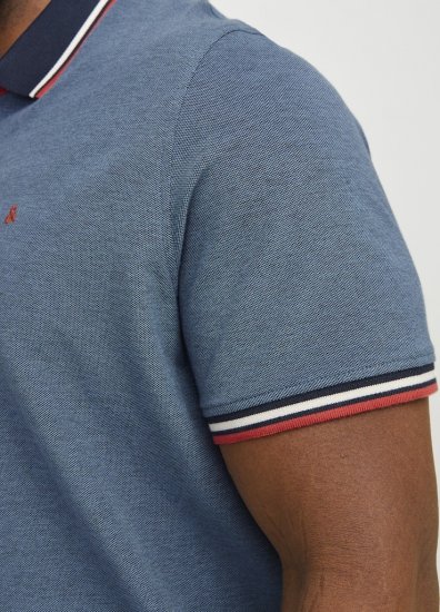 Jack & Jones PAULOS Short Sleeve Polo Denim Blue/PS - Polo shirts - Grote Maten Poloshirts Heren