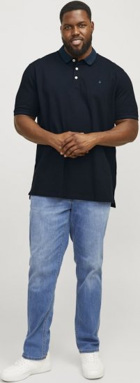 Jack & Jones PAULOS Short Sleeve Polo Dark Navy/PS - Polo shirts - Grote Maten Poloshirts Heren