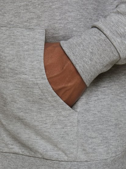 Jack & Jones Basic Sweat Zip Hood Light Grey Melange - Sweaters & hoodies - Sweaters & Hoodies Grote Maten Heren