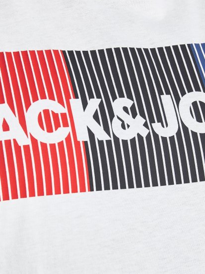 Jack & Jones JJECORP Logo Play T-Shirt White - T-shirts - Grote Maten T-shirts Heren