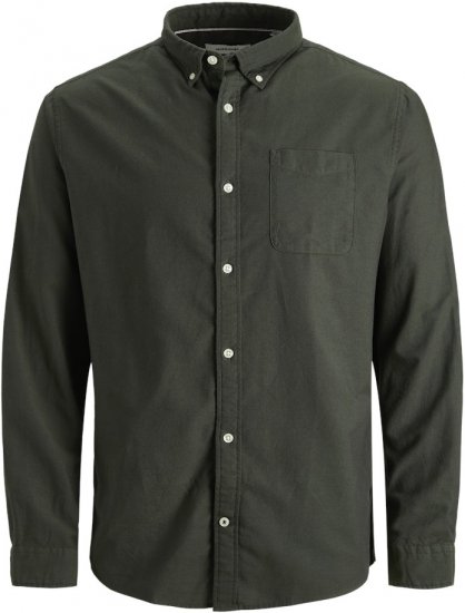 Jack & Jones OXFORD LS Shirt Green - Hemden - Overhemden Grote Maten Heren
