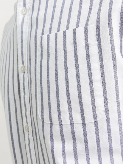 Jack & Jones OXFORD LS Shirt Striped Ensign Blue - Hemden - Overhemden Grote Maten Heren