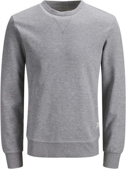 Jack & Jones Basic Sweatshirt Light Grey Melange - Sweaters & hoodies - Sweaters & Hoodies Grote Maten Heren