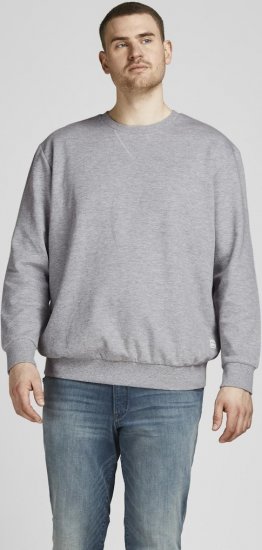 Jack & Jones Basic Sweatshirt Light Grey Melange - Sweaters & hoodies - Sweaters & Hoodies Grote Maten Heren