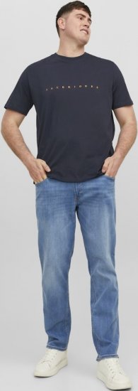 Jack & Jones STAR T-Shirt Dark Navy - T-shirts - Grote Maten T-shirts Heren