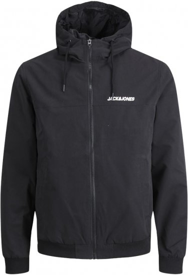 Jack & Jones RUSH SOLID Bomber Jacket with Hood Black - Jassen - Grote Maten Herenjassen