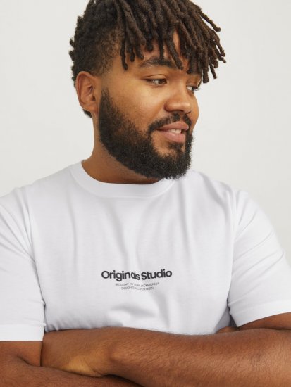 Jack & Jones ESTERBRO T-Shirt Bright White - T-shirts - Grote Maten T-shirts Heren