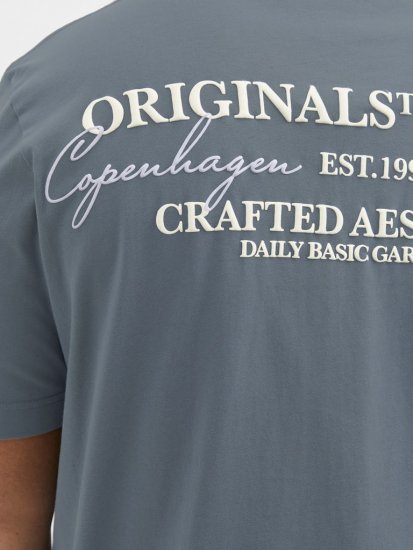 Jack & Jones Lington Crew Neck T-Shirt Grey - T-shirts - Grote Maten T-shirts Heren