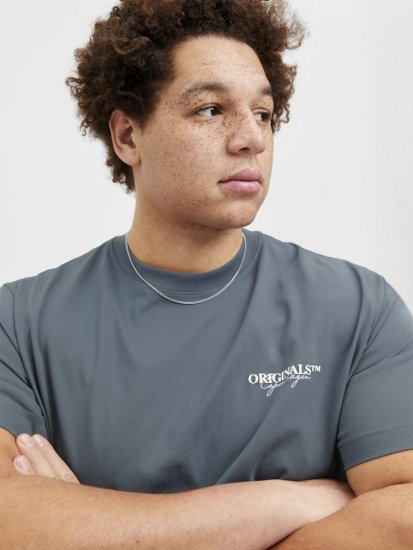 Jack & Jones Lington Crew Neck T-Shirt Grey - T-shirts - Grote Maten T-shirts Heren