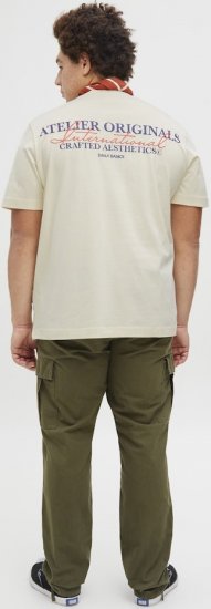 Jack & Jones Lington Crew Neck T-Shirt White - T-shirts - Grote Maten T-shirts Heren